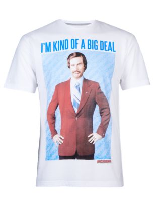 Pure Cotton Anchorman T-Shirt Image 2 of 3