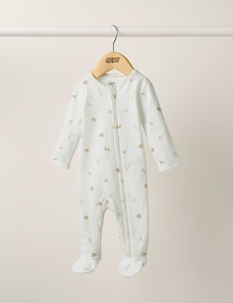 Pure Cotton Animal All in One (0-12 Mths) 1 of 4