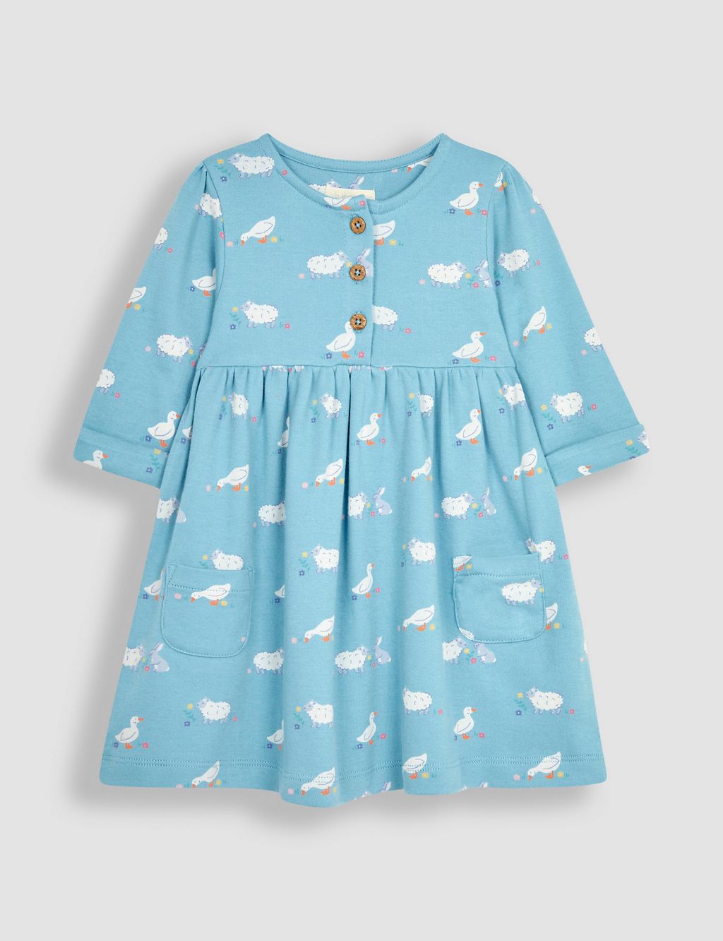 Pure Cotton Animal Dress (6 Mths-5 Years) 1 of 3