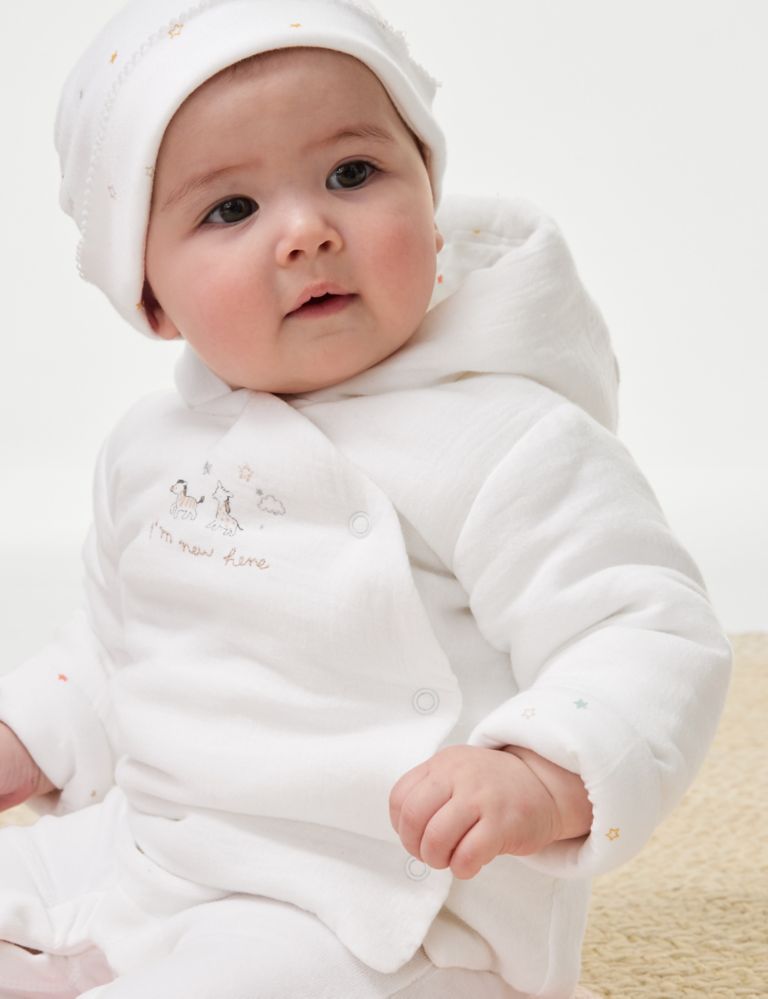 Pure Cotton Animal Hooded Jacket (0-12 Mths) 5 of 5