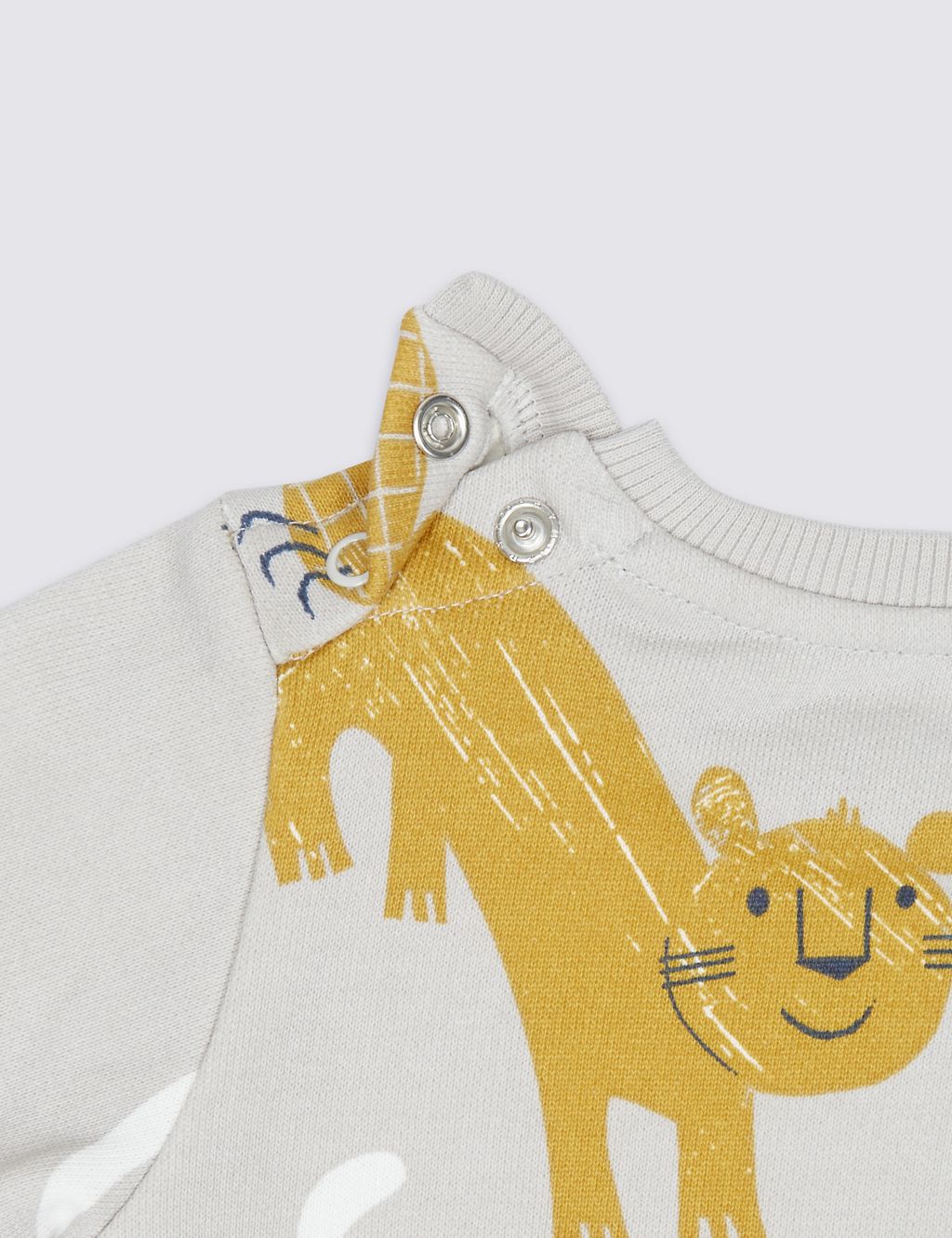 Pure Cotton Animal Print Baby Sweatshirt 2 of 5