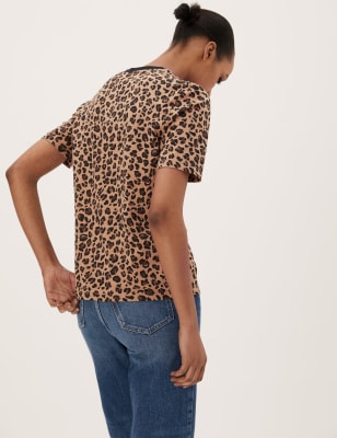 leopard print cotton shirt