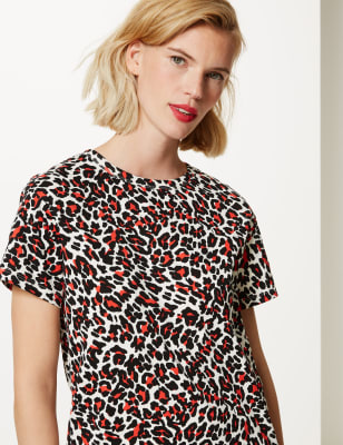 M&s animal print shirt on sale dress