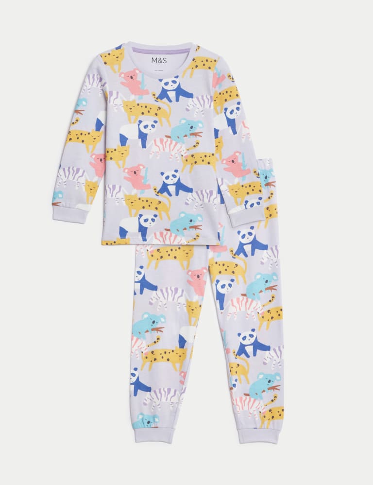 Pure Cotton Animal Pyjamas (1-8 Yrs) 1 of 2