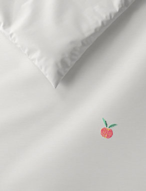 Pure Cotton Apple Embroidered Bedding Set Image 2 of 4