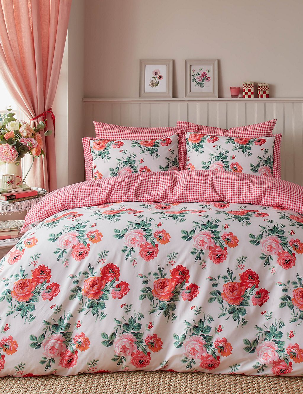 Pure Cotton Archive Rose Bedding Set 3 of 4