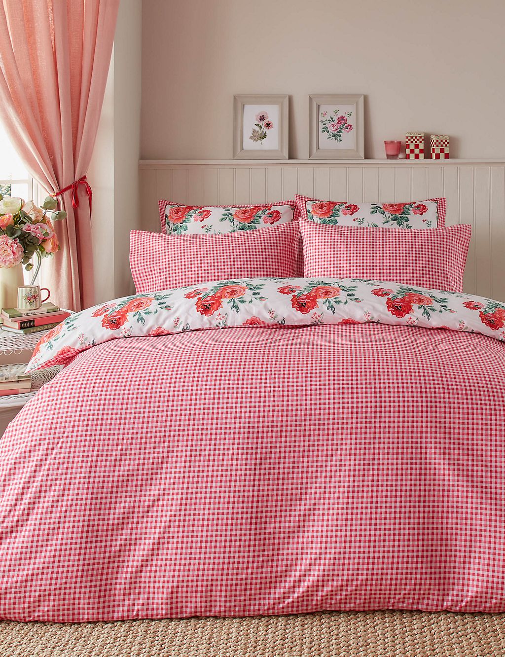 Pure Cotton Archive Rose Bedding Set 1 of 4