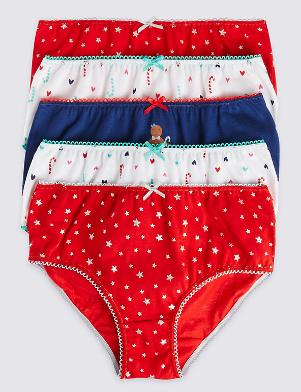 Pure Cotton Assorted Briefs (18 Months - 12 Years) Image 1 of 2