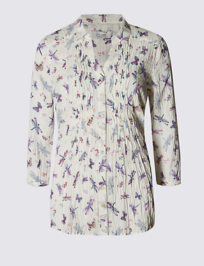 Pure Cotton Assorted Print Blouse Image 2 of 3