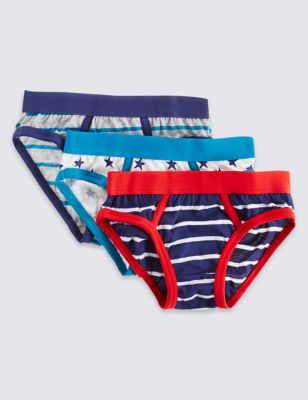 Pure Cotton Assorted Print Briefs (18 Months - 7 Years) Image 2 of 3
