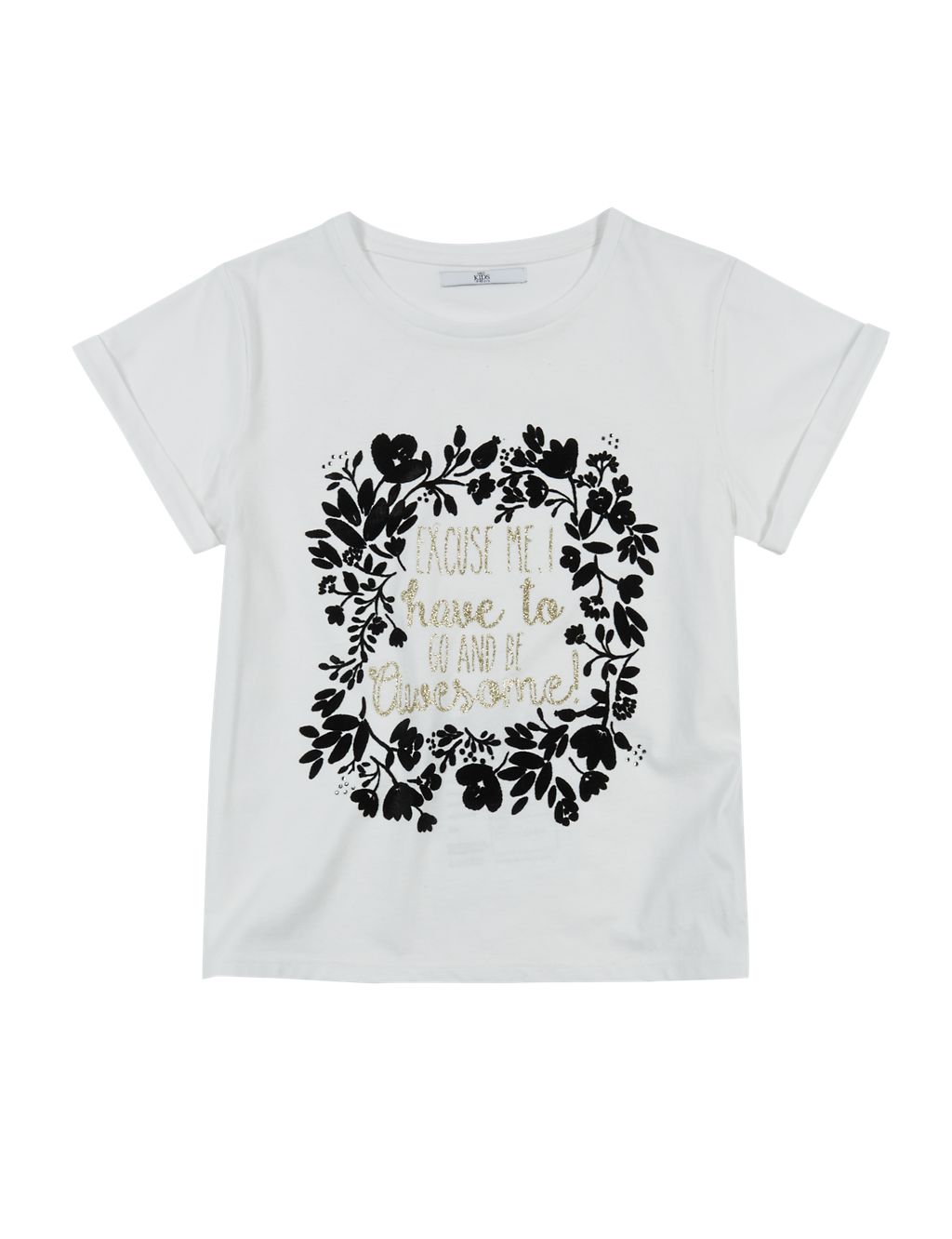 Pure Cotton Assorted Slogan T-Shirt (5-14 Years) 1 of 3