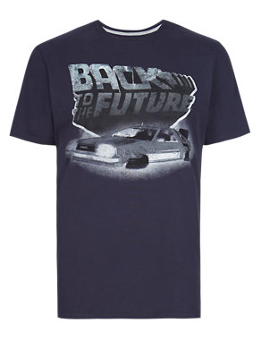 Pure Cotton Back to The Future T-Shirt Image 2 of 3