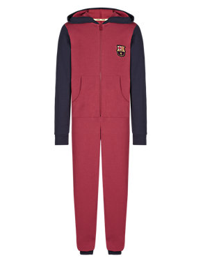 Pure Cotton Barcelona Football Club Onesie (3-16 Years) Image 2 of 5