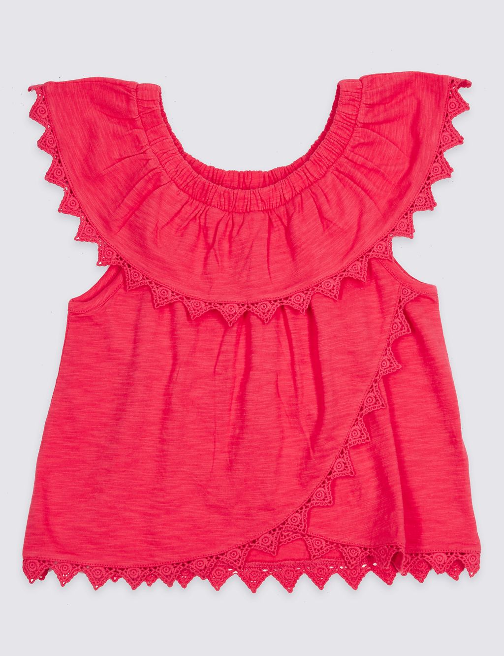 Pure Cotton Bardot Top (3-16 Years) 1 of 3