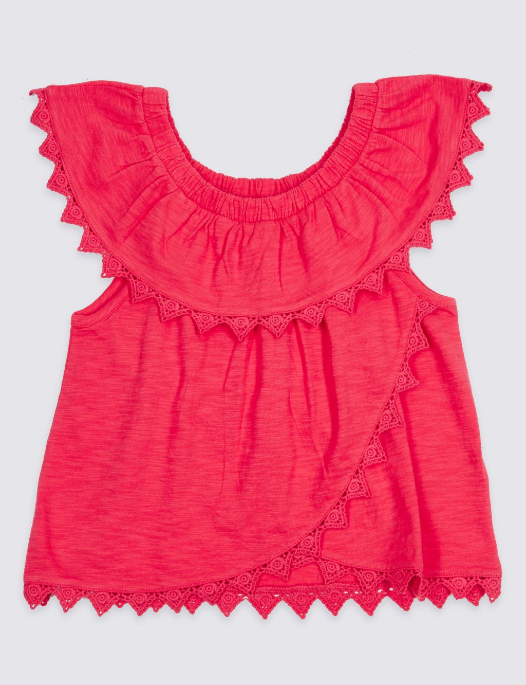 Pure Cotton Bardot Top (3-16 Years) 1 of 3