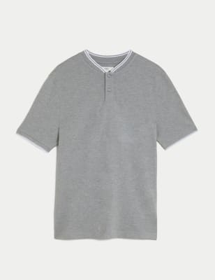 Pure Cotton Baseball Collar Polo Image 2 of 4