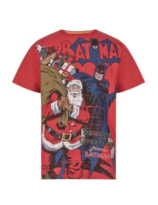 Pure Cotton Batman™ Christmas T-Shirt (5-14 Years) Image 2 of 4