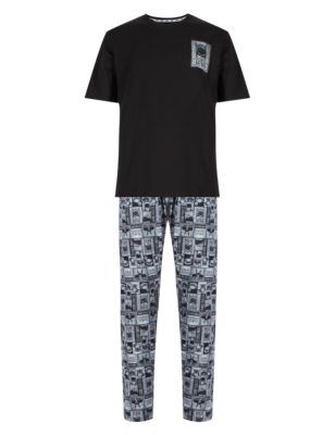 Pure Cotton Batman™ Short Sleeve T-Shirt & Trousers Set Image 2 of 4