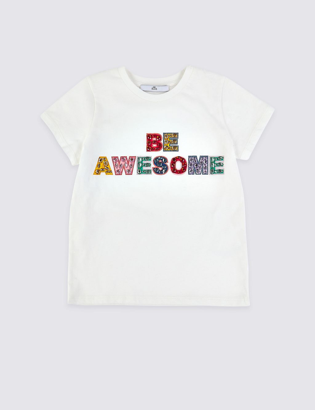 Pure Cotton Be Awesome T-Shirt (3-16 Years) 1 of 3