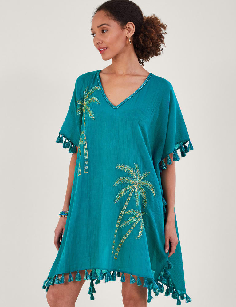 Pure Cotton Beach Cover Up Kaftan Monsoon M&S