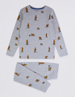 Pure Cotton Bear Pyjamas (1-16 Years) Image 2 of 6