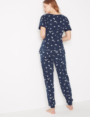 Pure Cotton Bee Cuffed Hem Pyjama Set M S Collection M S