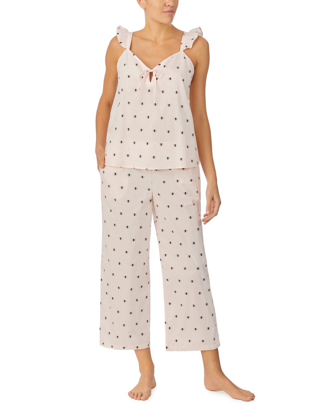 Pure Cotton Bee Print Cropped Pyjama Set | Kate Spade | M&S