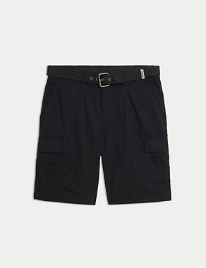 Pure Cotton Belted Cargo Shorts Image 2 of 6