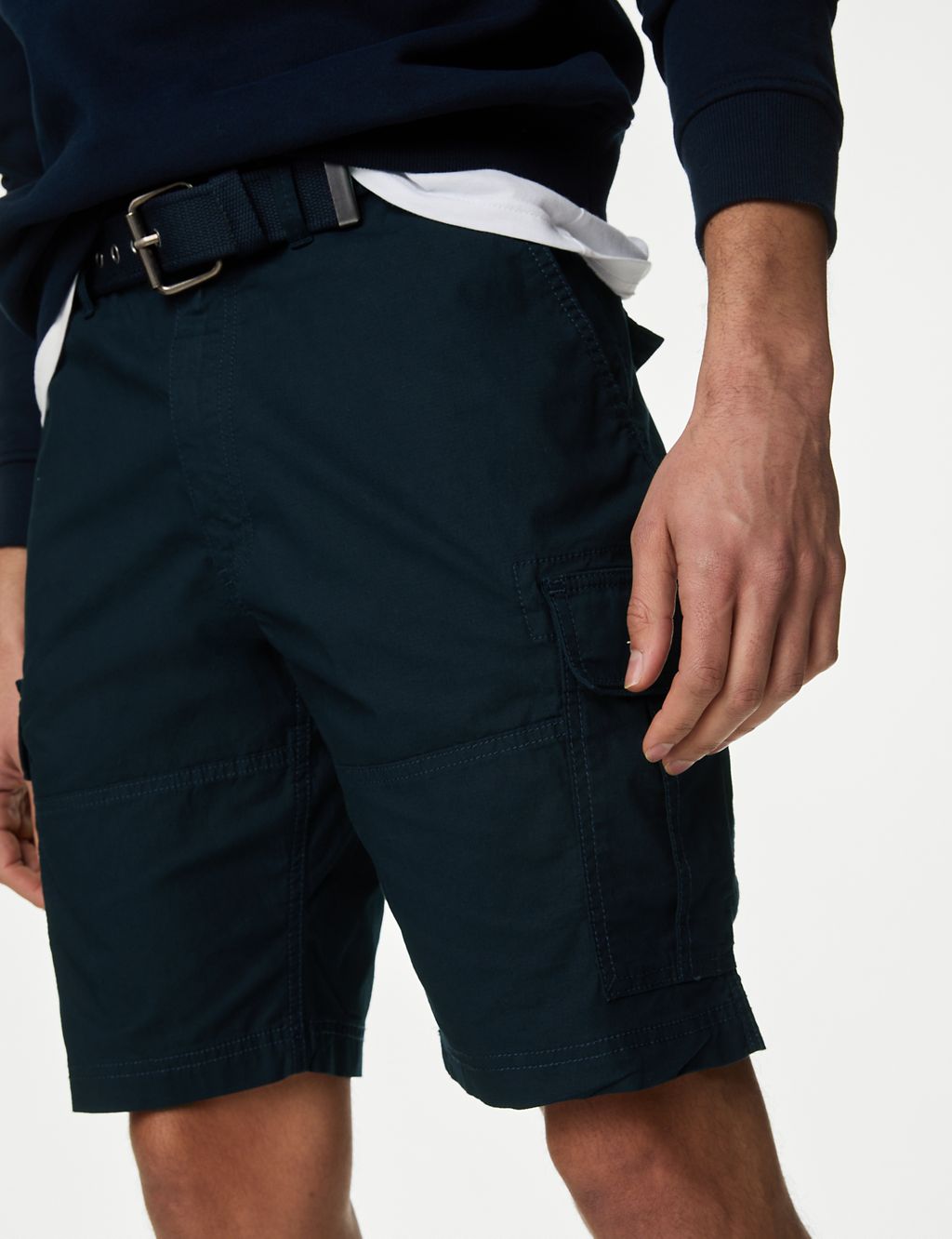 Pure Cotton Belted Cargo Shorts 2 of 6