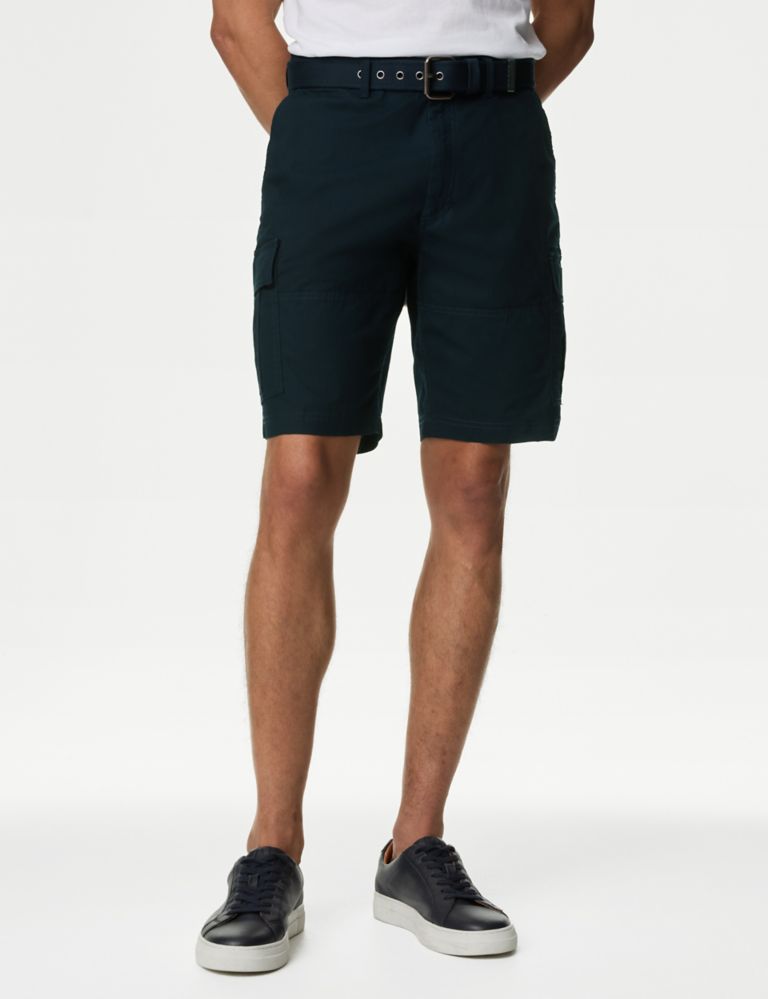 Pure Cotton Belted Cargo Shorts 4 of 6