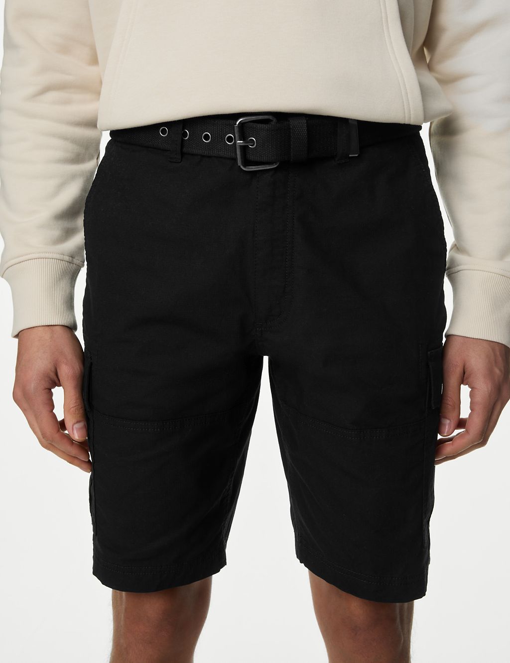 Pure Cotton Belted Cargo Shorts 3 of 6