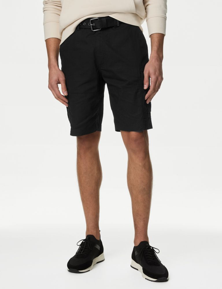 Pure Cotton Belted Cargo Shorts 4 of 6