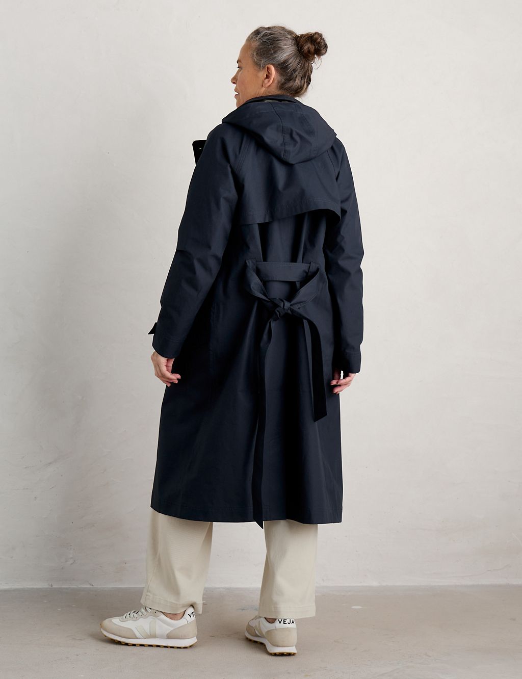 Pure Cotton Belted Double Breasted Trench Coat 7 of 8