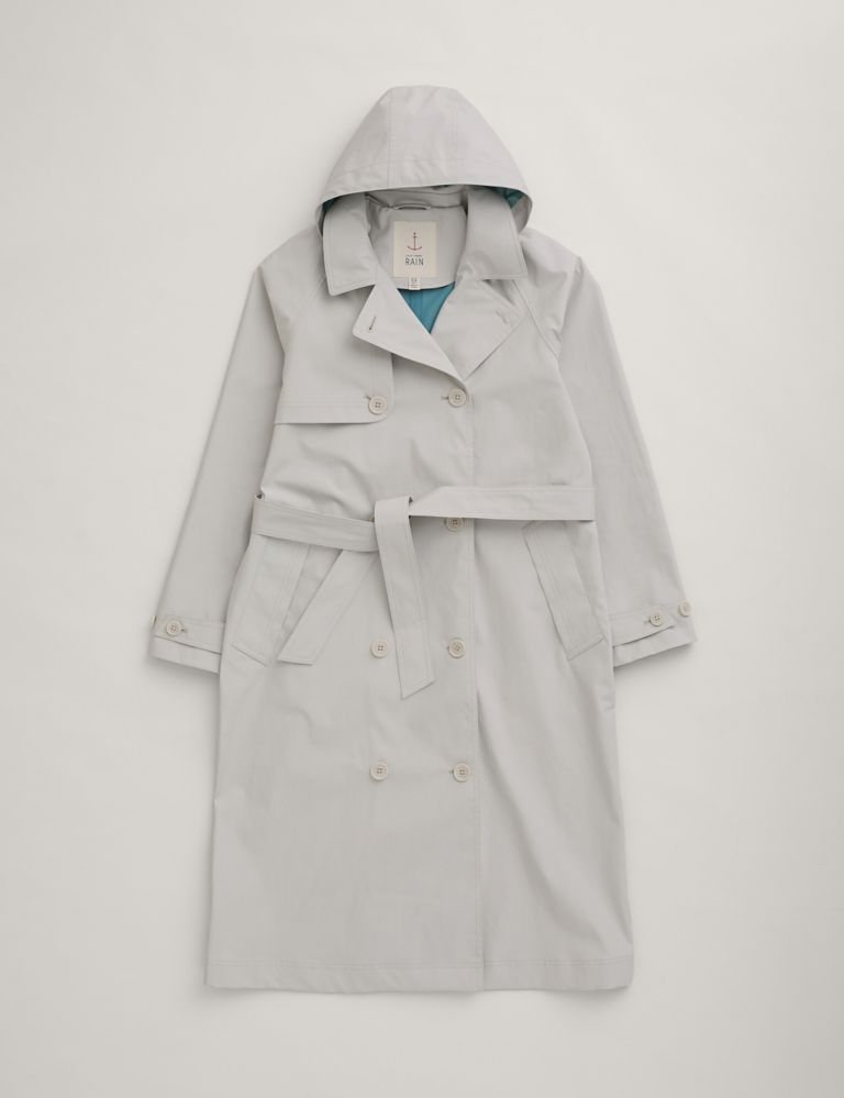 Pure Cotton Belted Double Breasted Trench Coat 2 of 8