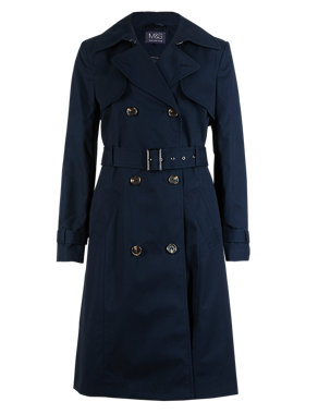 Pure Cotton Belted Trench Coat with Stormwear™ | M&S Collection | M&S