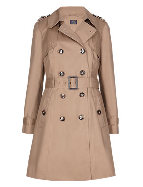 Pure Cotton Belted Trench Mac with Stormwear™ Image 2 of 4