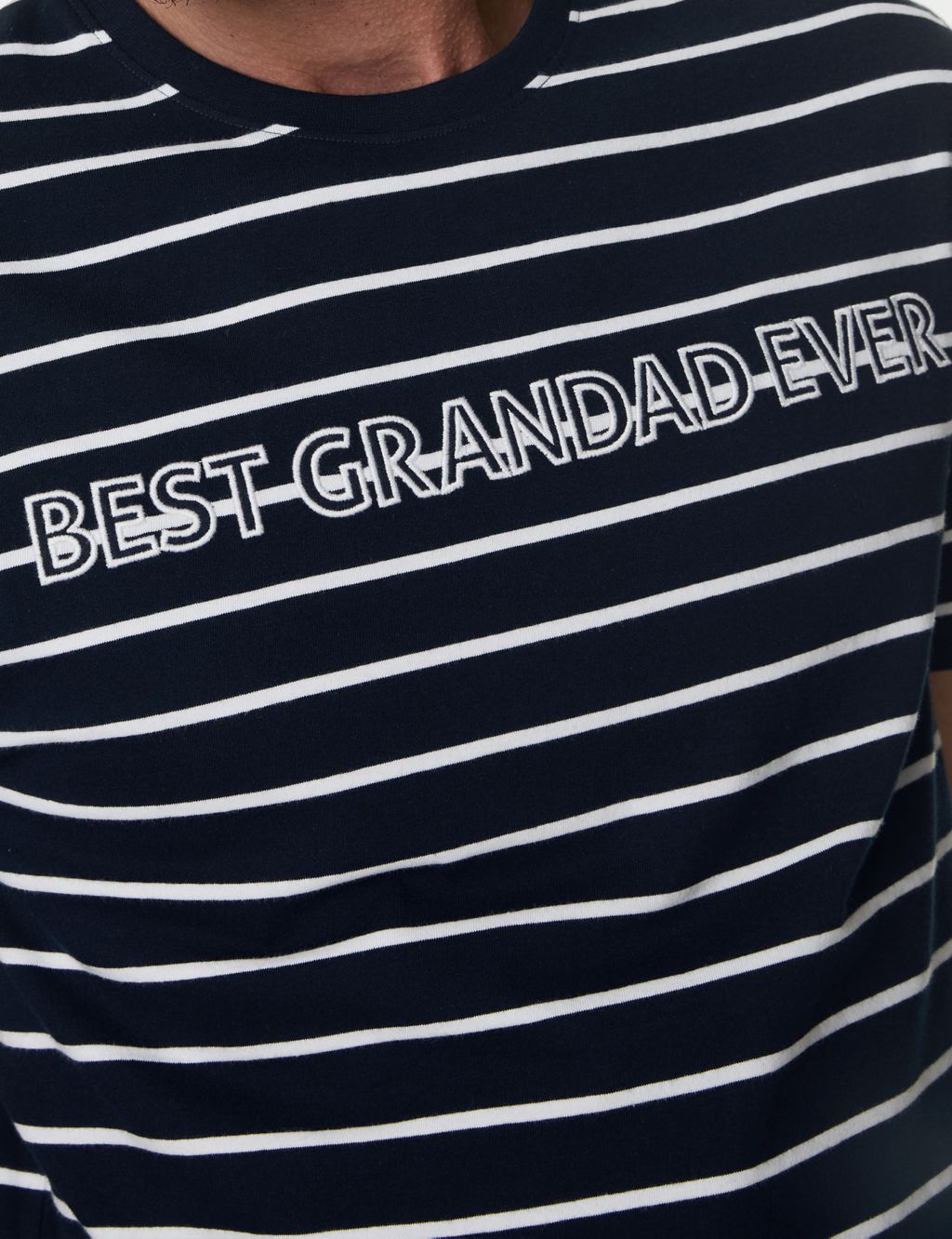 Pure Cotton Best Grandad Slogan Pyjama Set 2 of 6