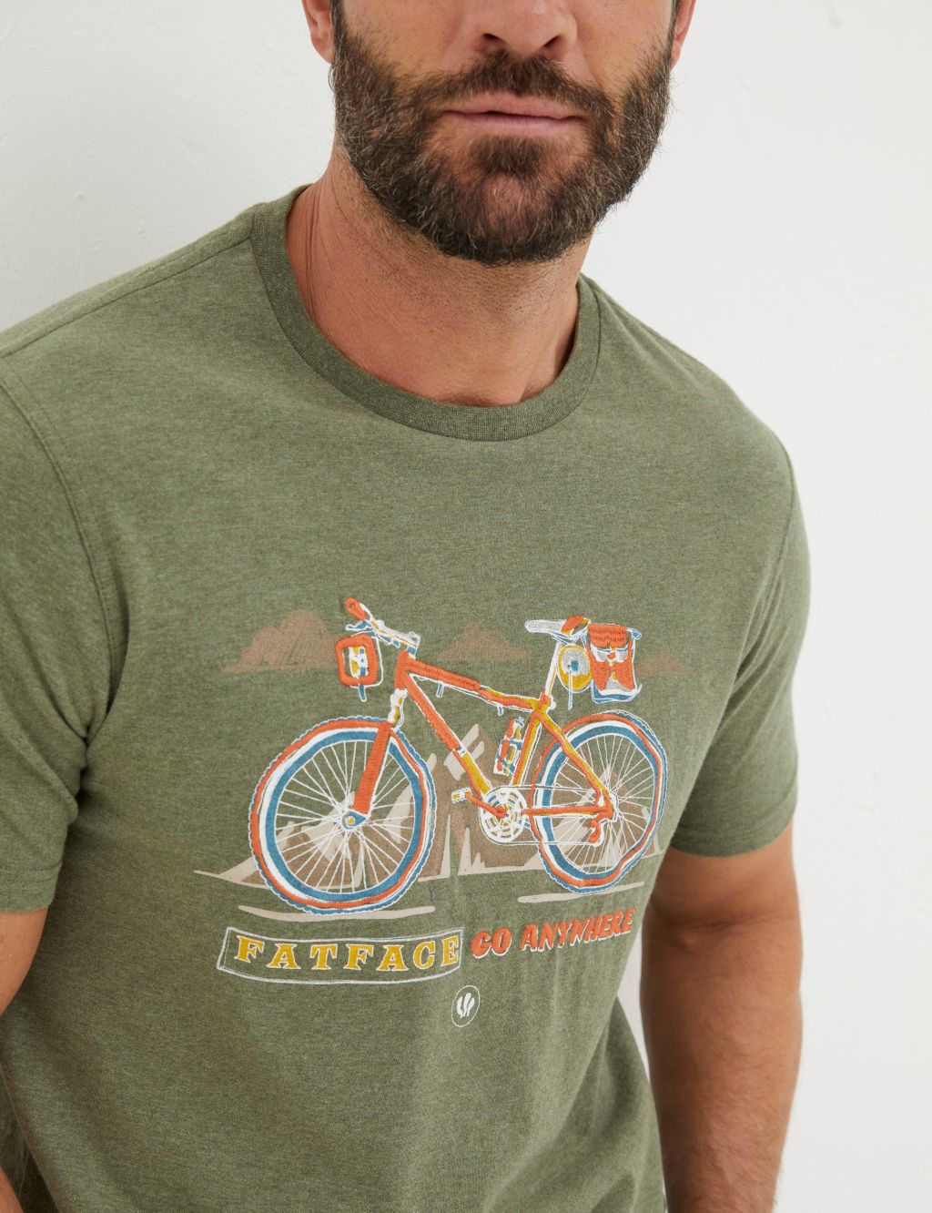 Pure Cotton Bike Graphic Crew Neck T-Shirt 4 of 4