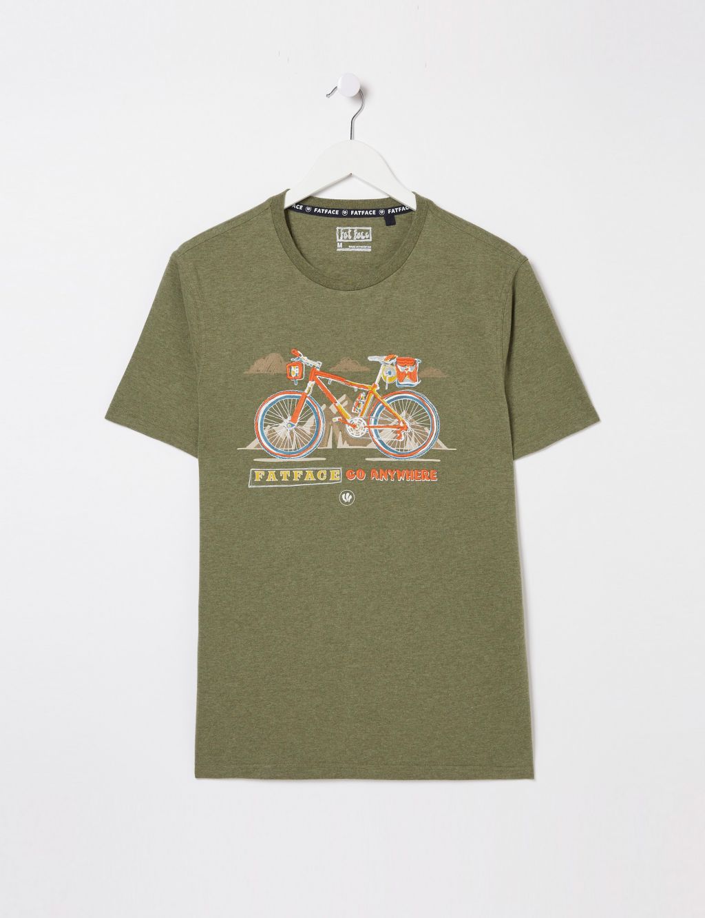 Pure Cotton Bike Graphic Crew Neck T-Shirt 1 of 4