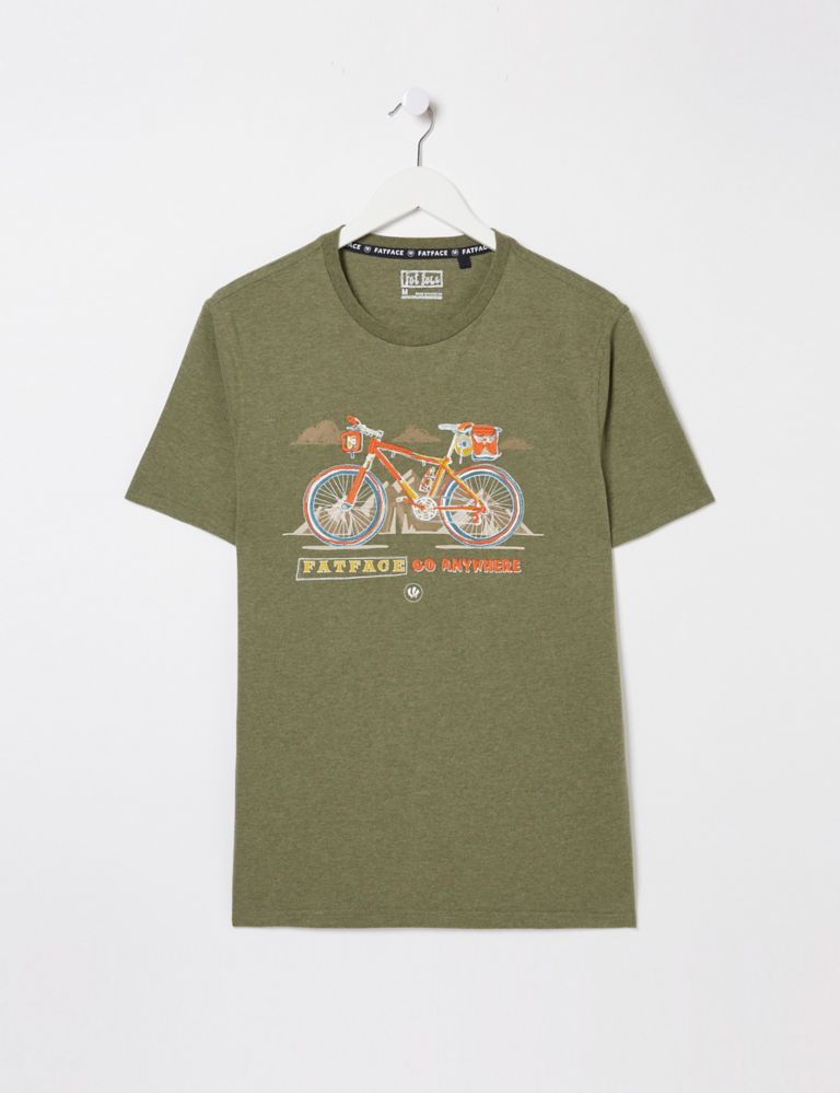 Pure Cotton Bike Graphic Crew Neck T-Shirt 2 of 4