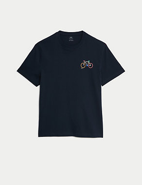 Pure Cotton Bike Graphic T-Shirt Image 2 of 5