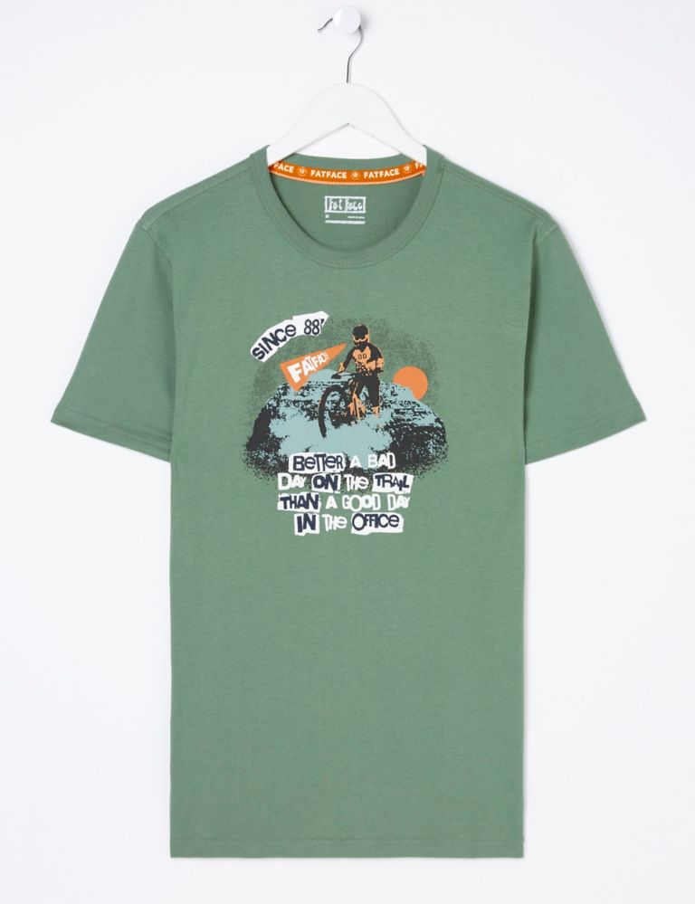 Pure Cotton Biking Graphic Crew Neck T-Shirt 2 of 5