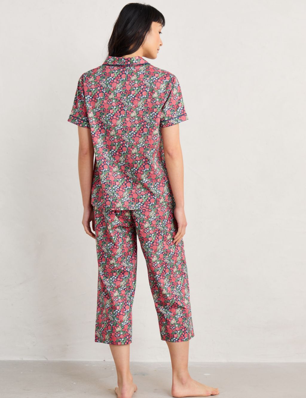 Pure Cotton Bird Print Pyjama Set 4 of 5