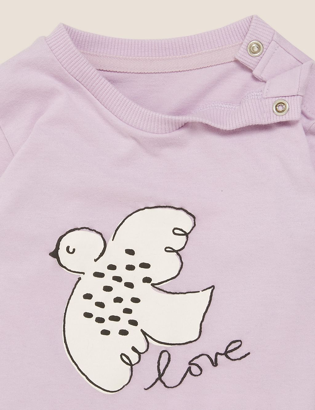 Pure Cotton Bird Print T-Shirt (0-3 Yrs) 2 of 3
