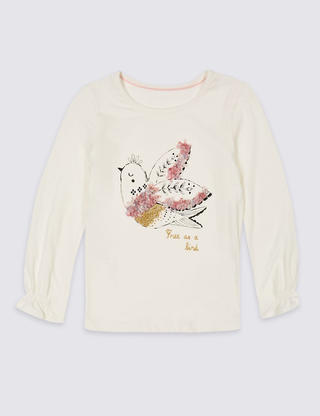 Pure Cotton Bird Top (3 Months - 7 Years) 1 of 3