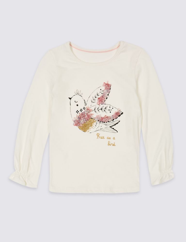 Pure Cotton Bird Top (3 Months - 7 Years) 2 of 3