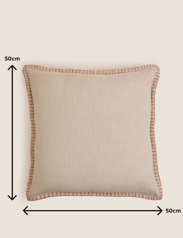Pure Cotton Blanket Stitched Cushion 6 of 6