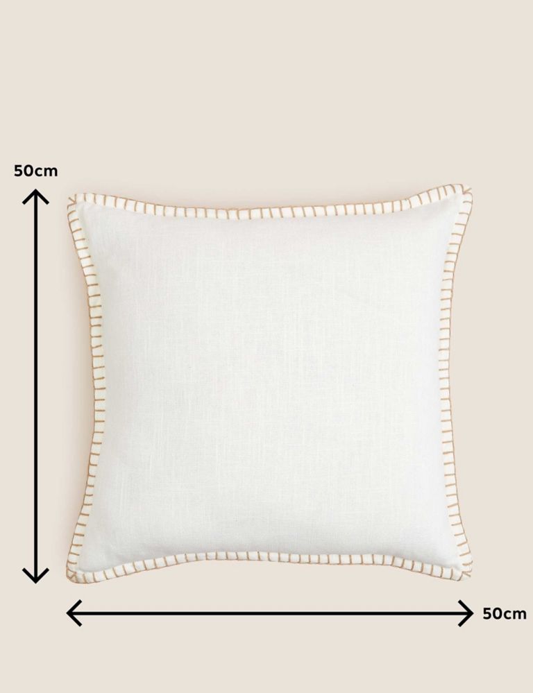 Pure Cotton Blanket Stitched Cushion 7 of 7
