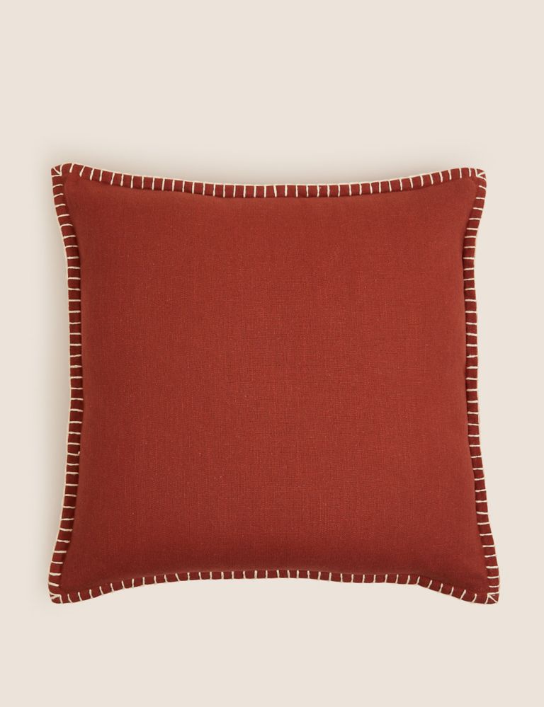 Pure Cotton Blanket Stitched Cushion 1 of 5