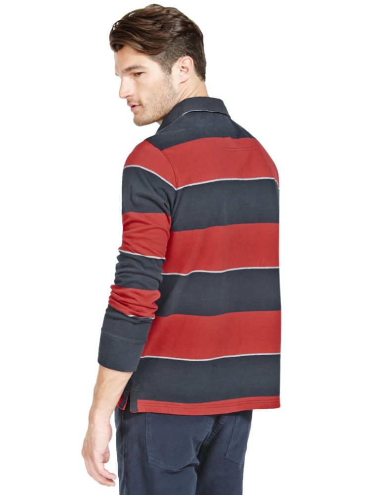 Pure Cotton Block Striped Rugby Top 3 of 5